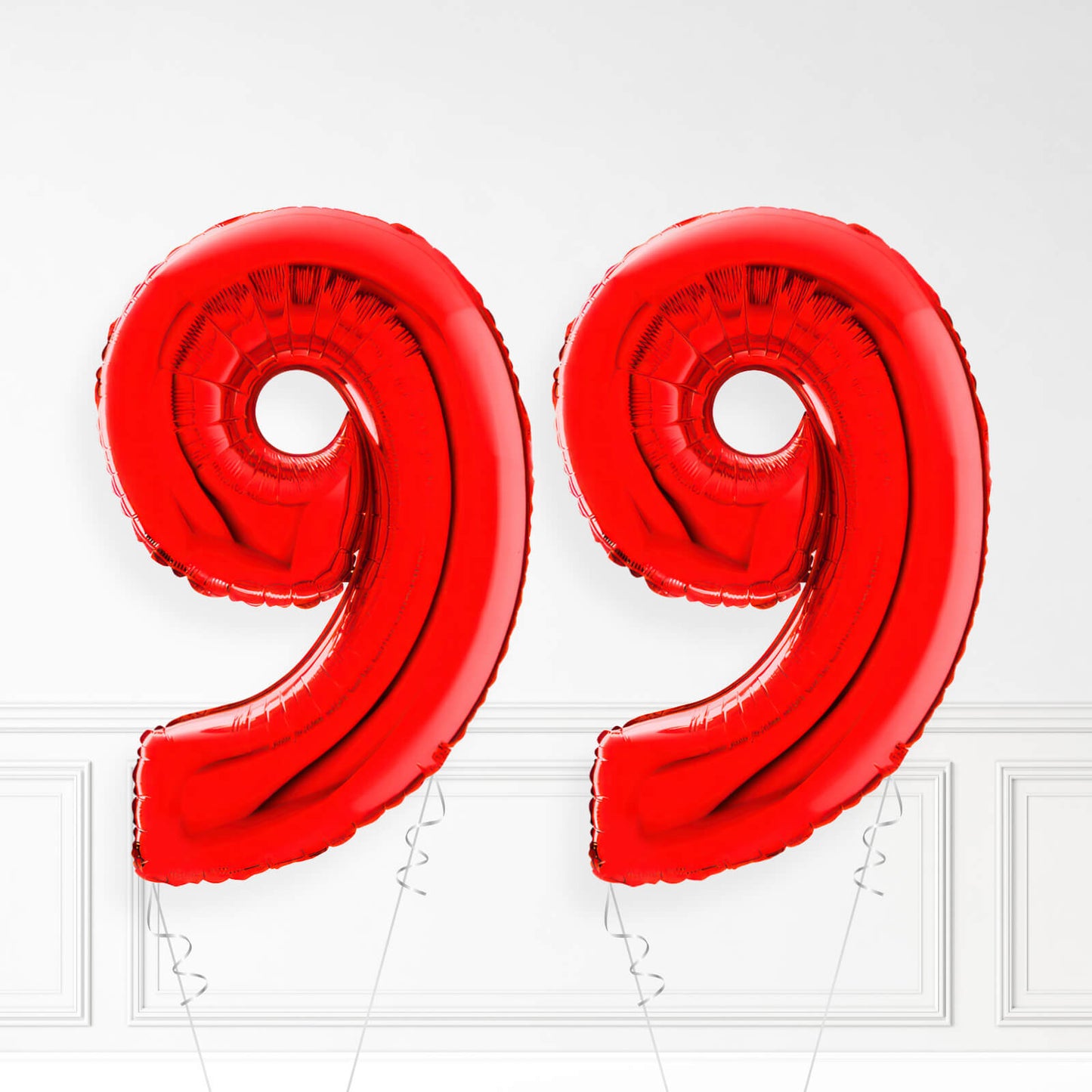 Inflated Red Foil Number Balloon