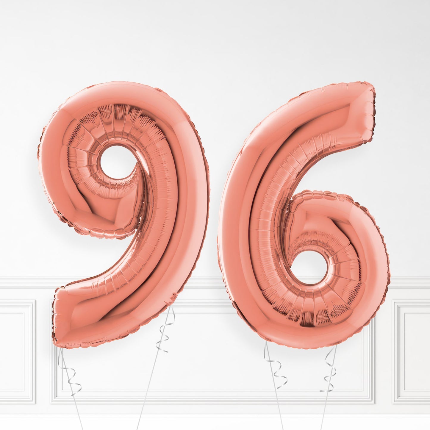 Inflated Rose Gold Foil Number Balloon