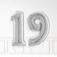 Inflated Silver Foil Number Balloon
