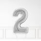 Inflated Silver Foil Number Balloon