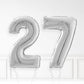 Inflated Silver Foil Number Balloon
