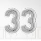 Inflated Silver Foil Number Balloon