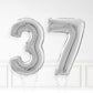 Inflated Silver Foil Number Balloon
