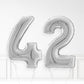 Inflated Silver Foil Number Balloon