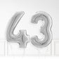Inflated Silver Foil Number Balloon