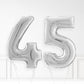 Inflated Silver Foil Number Balloon