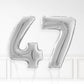 Inflated Silver Foil Number Balloon
