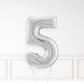 Inflated Silver Foil Number Balloon