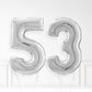 Inflated Silver Foil Number Balloon