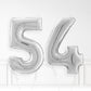 Inflated Silver Foil Number Balloon