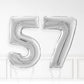 Inflated Silver Foil Number Balloon