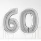 Inflated Silver Foil Number Balloon
