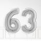 Inflated Silver Foil Number Balloon