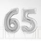 Inflated Silver Foil Number Balloon