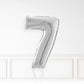 Inflated Silver Foil Number Balloon