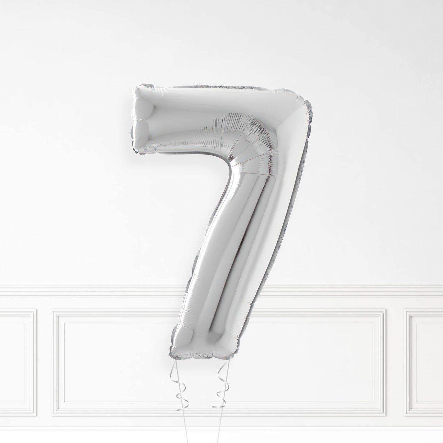 Inflated Silver Foil Number Balloon