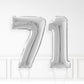 Inflated Silver Foil Number Balloon