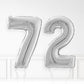 Inflated Silver Foil Number Balloon