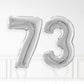 Inflated Silver Foil Number Balloon