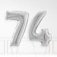 Inflated Silver Foil Number Balloon