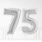 Inflated Silver Foil Number Balloon