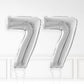 Inflated Silver Foil Number Balloon