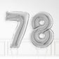 Inflated Silver Foil Number Balloon