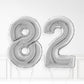 Inflated Silver Foil Number Balloon