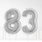 Inflated Silver Foil Number Balloon