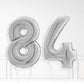 Inflated Silver Foil Number Balloon