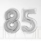 Inflated Silver Foil Number Balloon