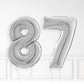 Inflated Silver Foil Number Balloon