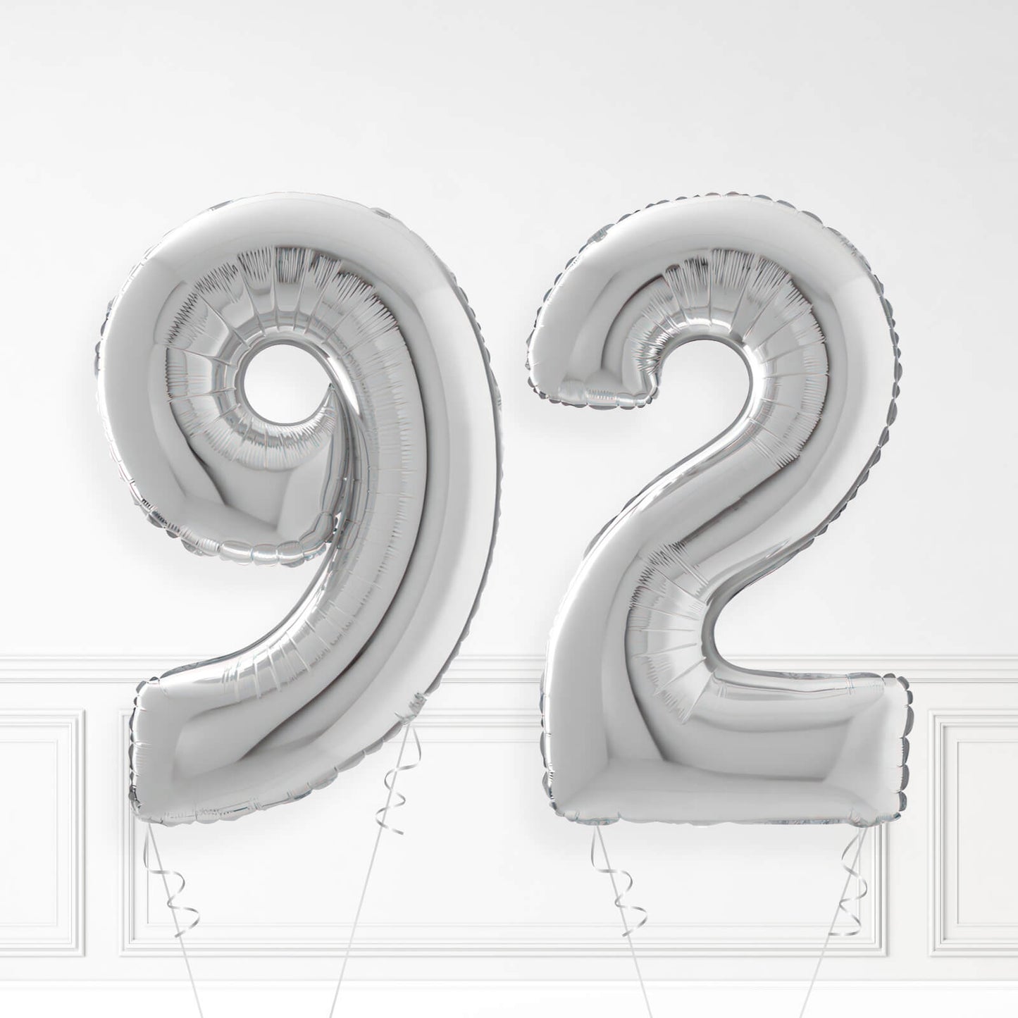 Inflated Silver Foil Number Balloon
