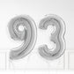 Inflated Silver Foil Number Balloon