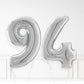 Inflated Silver Foil Number Balloon