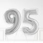 Inflated Silver Foil Number Balloon