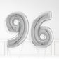 Inflated Silver Foil Number Balloon