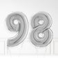 Inflated Silver Foil Number Balloon