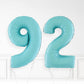 Inflated Baby Blue Foil Number Balloon