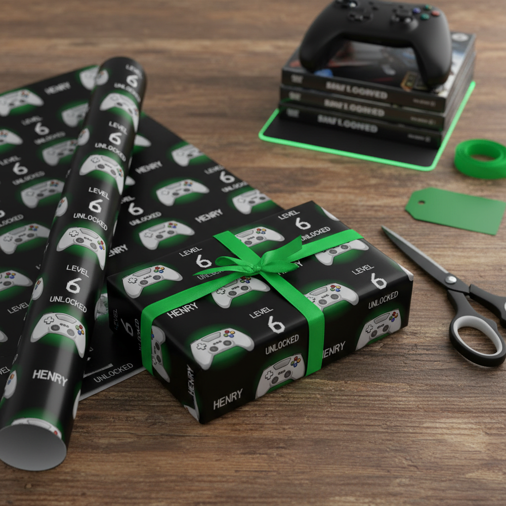 Personalised Gaming Wrapping Paper