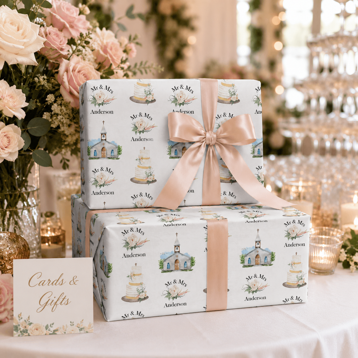 Personalised Wedding Couple Wrapping Paper