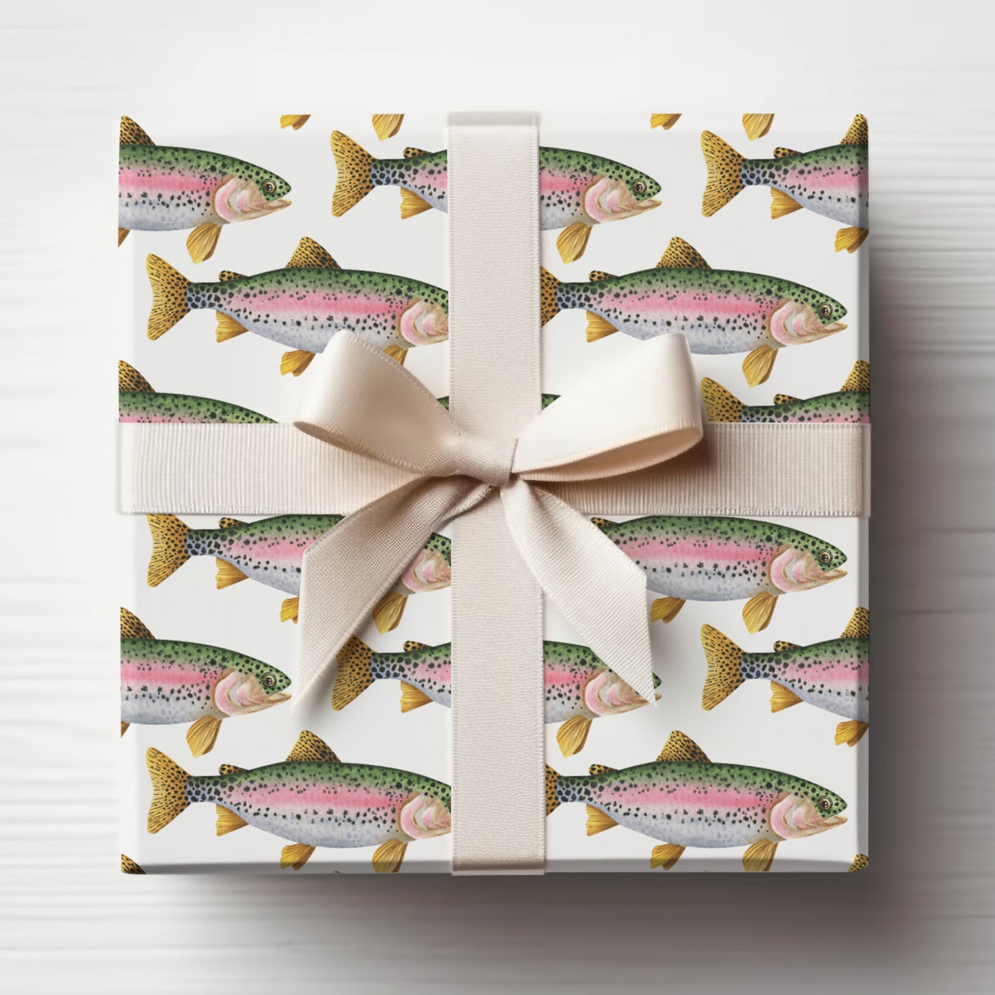 Rainbow Trout Pattern Wrapping Paper