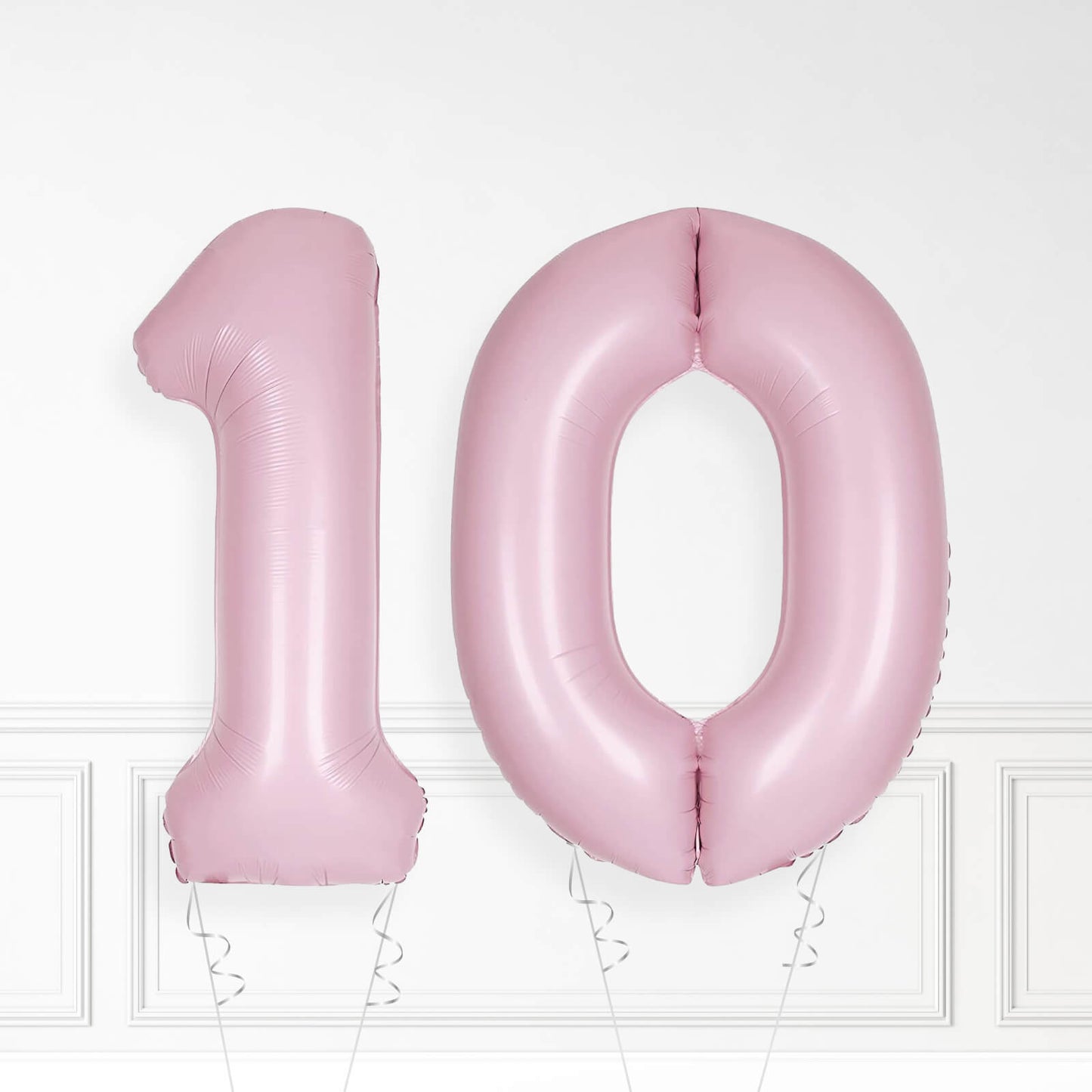 Inflated Baby Pink Foil Number Balloon