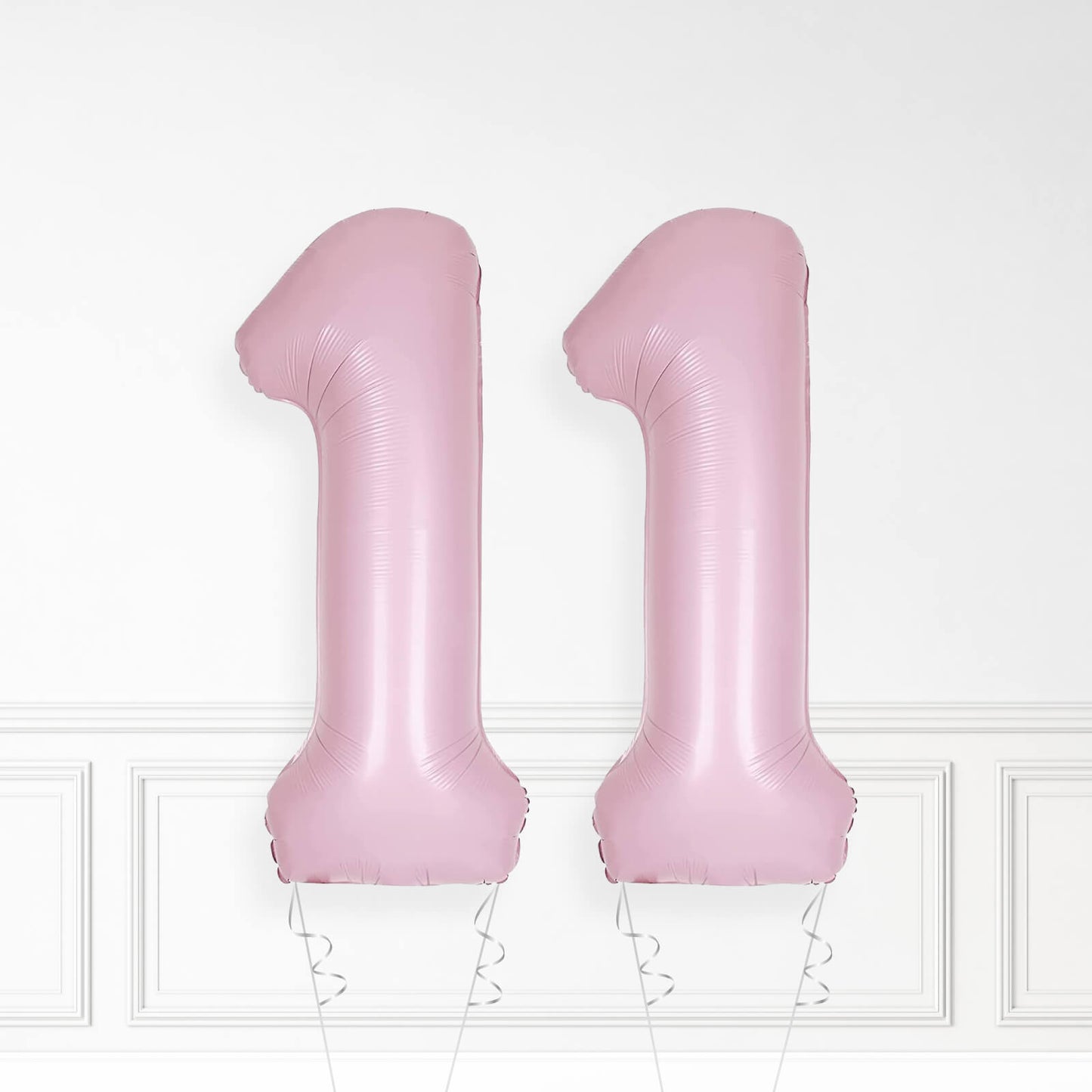 Inflated Baby Pink Foil Number Balloon