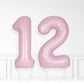 Inflated Baby Pink Foil Number Balloon