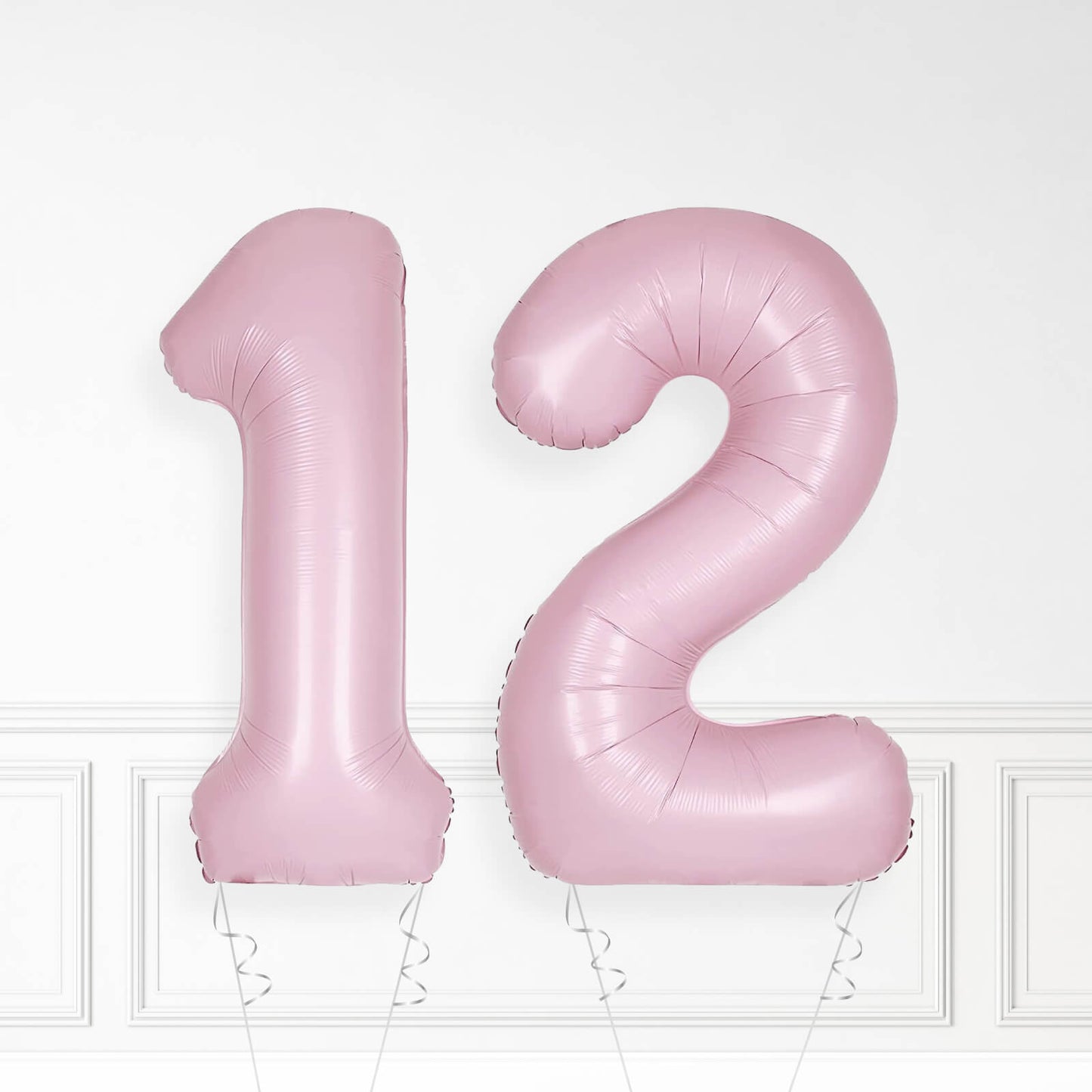 Inflated Baby Pink Foil Number Balloon