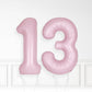 Inflated Baby Pink Foil Number Balloon