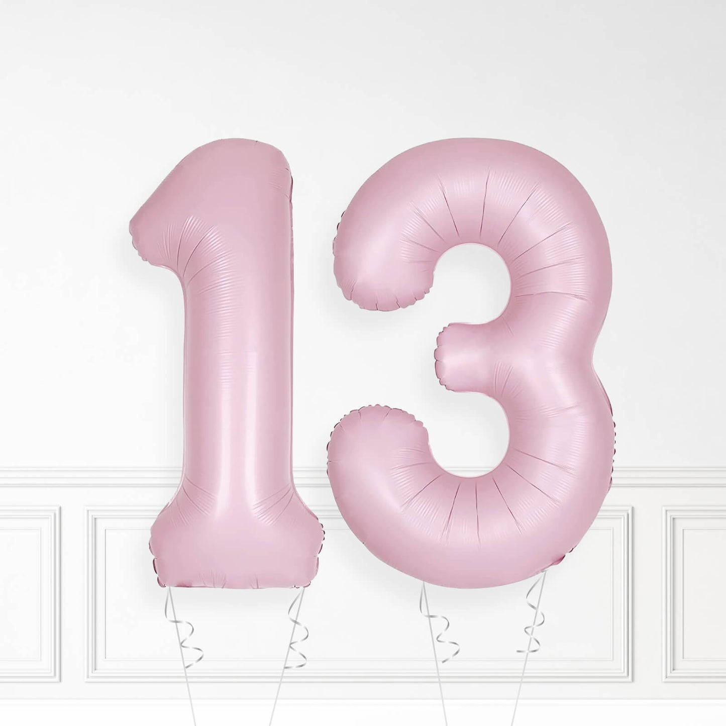 Inflated Baby Pink Foil Number Balloon