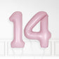 Inflated Baby Pink Foil Number Balloon