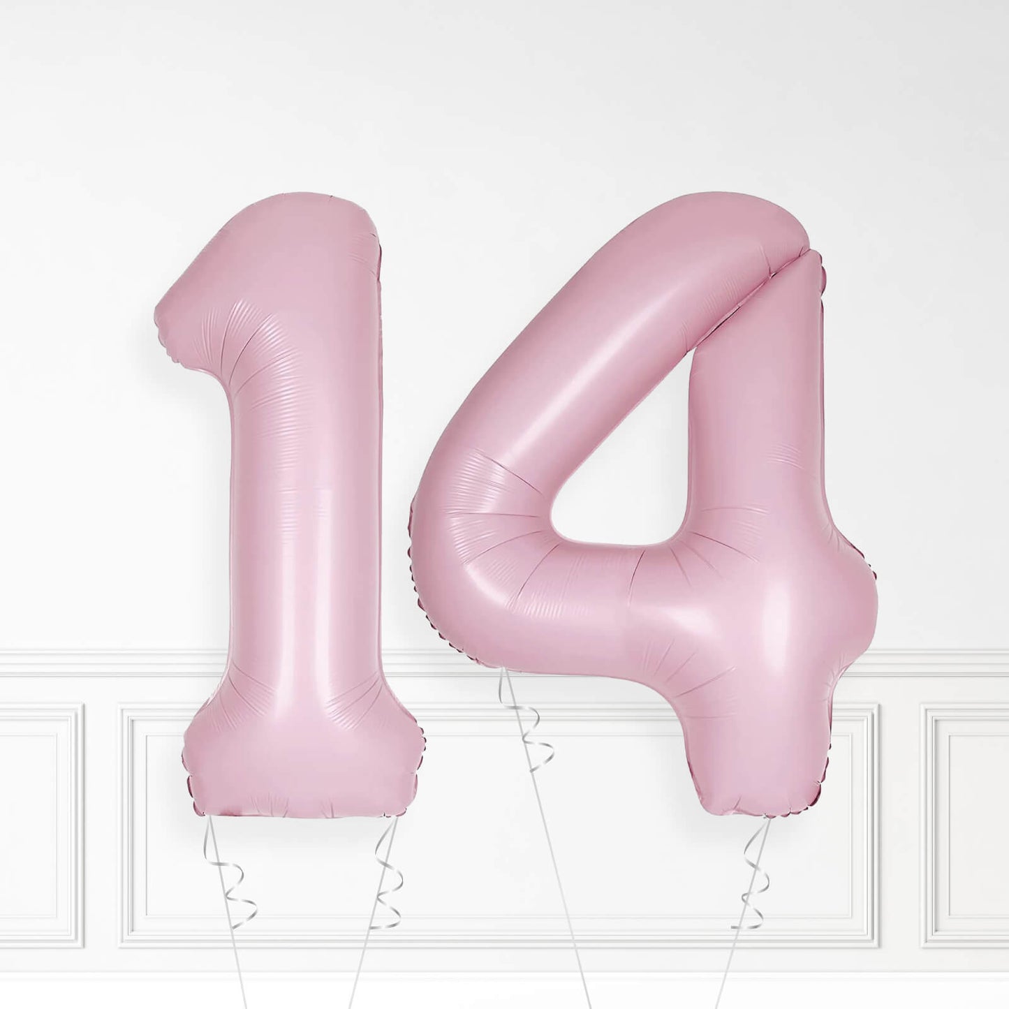Inflated Baby Pink Foil Number Balloon
